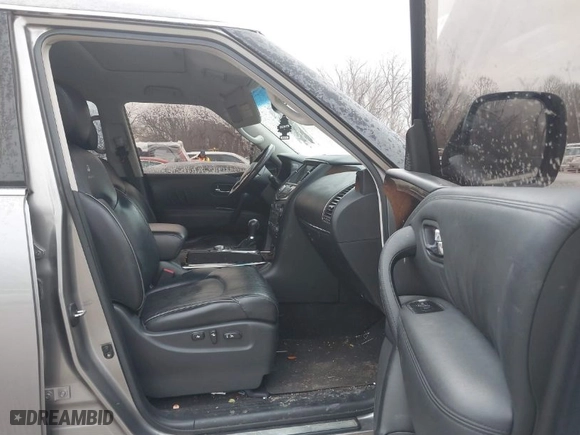 2012 Infiniti QX56 7-passenger with VIN JN8AZ2NE7C9015450, listed as a IAAI auction lot 41481289 with 212420 miles. Bid and sale history available at carsss.com. Image 5.