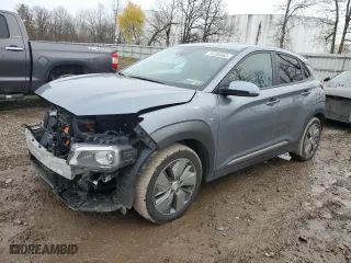 2019 Hyundai Kona Electric Limited with VIN KM8K33AG7KU023733, listed as a Copart auction lot 74735563 with 52,023 mi miles. Bid and sale history available at carsss.com. Image 1.
