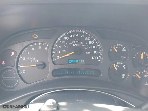 2004 Chevrolet Tahoe LT with VIN 1GNEK13Z44R135183, listed as a IAAI auction lot 42062992 with 248,360 mi miles. Bid and sale history available at carsss.com. Image 7.