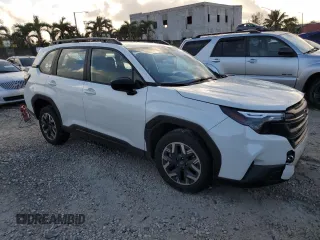 2025 Subaru Forester with VIN JF2SLDAC7SH409814, listed as a Copart auction lot 85524404 with 1,308 mi miles and Salvage title. Bid and sale history available at DreamBid. Image 4.