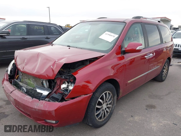 2012 Kia Sedona EX with VIN KNDMH4C76C6463143, listed as a IAAI auction lot 41990970 with 214,045 mi miles. Bid and sale history available at carsss.com. Image 17.