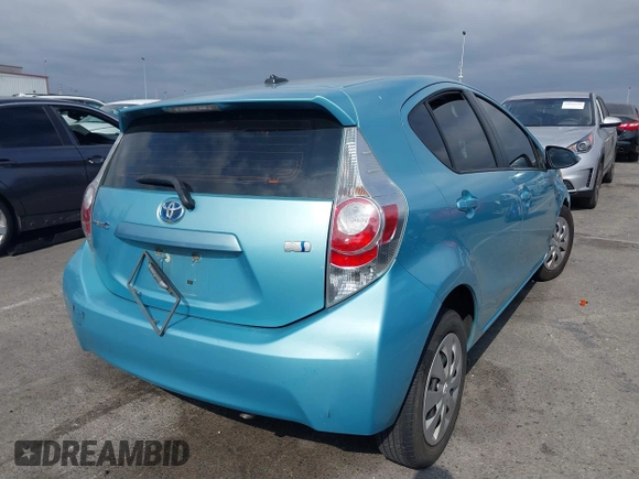 2012 Toyota Prius One with VIN JTDKDTB37C1018497, listed as a IAAI auction lot 42073988 with 167,648 mi miles. Bid and sale history available at carsss.com. Image 4.
