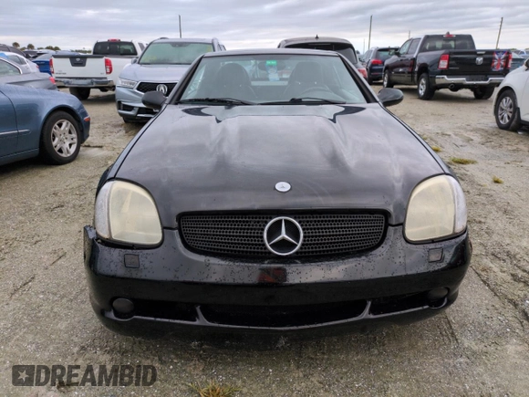 1999 Mercedes-Benz SLK-Class with VIN WDBKK47F5XF094256, listed as a Copart auction lot 75080164 with 0 mi miles and Salvage Title. Bid and sale history available at carsss.com. Image 5.
