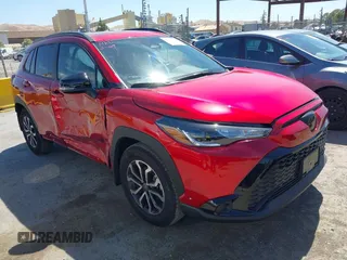 2025 Toyota Corolla Cross Hybrid S with VIN 7MUFBABG0SV068471, listed as a IAAI auction lot 42374148 with 907 mi miles and . Bid and sale history available at DreamBid. Image 1.