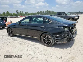 2018 Genesis G80 Sport with VIN KMHGN4JB9JU232870, listed as a Copart auction lot 57445915 with 62,172 mi miles and Salvage title. Bid and sale history available at DreamBid. Image 2.