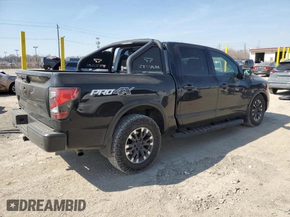 2020 Nissan Titan SL with VIN 1N6AA1ED1LN500028, listed as a Copart auction lot 48961155 with 50,088 mi miles and Salvage title. Bid and sale history available at DreamBid. Image 3.