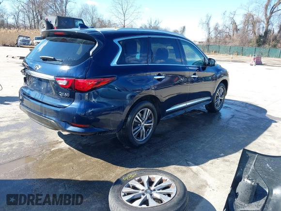 2020 Infiniti QX60 Luxe with VIN 5N1DL0MM5LC518335, listed as a IAAI auction lot 41599967 with 48,548 mi miles and . Bid and sale history available at DreamBid. Image 4.