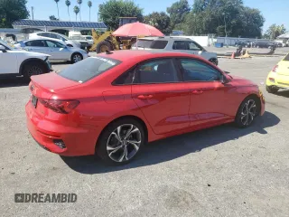 2023 Audi A3 Premium with VIN WAUGUDGY7PA027185, listed as a Copart auction lot 67068784 with 13,254 mi miles and Salvage Title. Bid and sale history available at carsss.com. Image 3.