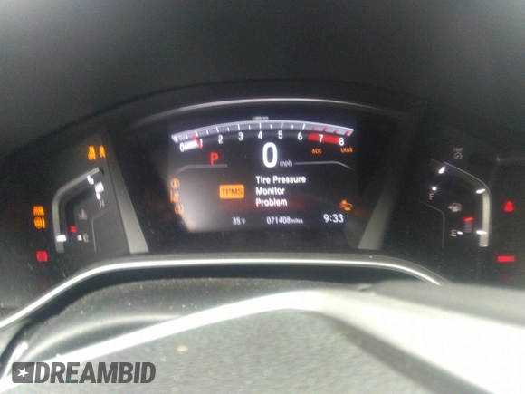 2019 Honda CR-V EX-L with VIN 5J6RW1H89KL006607, listed as a IAAI auction lot 41558933 with 71,408 mi miles. Bid and sale history available at carsss.com. Image 7.