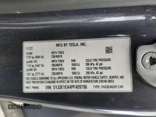2023 Tesla Model 3 с VIN 5YJ3E1EA4PF409796, выставлен на аукционе Copart как лот 54202465 с пробегом 45 275 миль миль и Списание • Salvage title. История ставок и продаж доступна на DreamBid. Изображение 12.