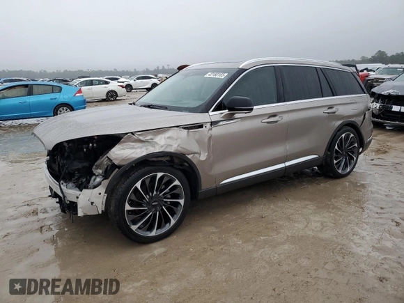 2021 Lincoln Aviator Reserve with VIN 5LM5J7WC4MGL17718, listed as a Copart auction lot 43180165 with 68,596 mi miles and Clean title. Bid and sale history available at DreamBid. Image 1.