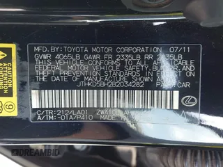2011 Lexus CT 200h z VIN JTHKD5BH2B2034282, wystawiony jako IAAI lot #42163651 z przebiegiem 201 669 mil mil oraz . Historia ofert i sprzedaży dostępna na DreamBid. Obrazek 9.
