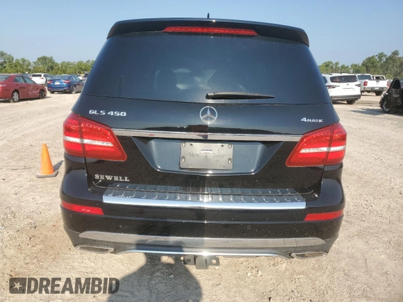 2017 Mercedes-Benz GLS 450 with VIN 4JGDF6EE8HA961700, listed as a Copart auction lot 66122294 with 81,989 mi miles and Salvage Title. Bid and sale history available at DreamBid. Image 6.