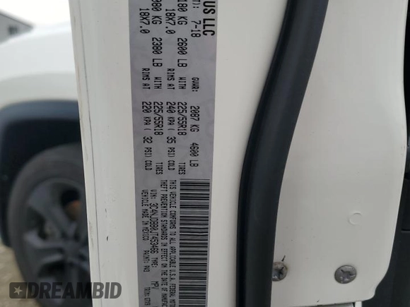 2018 Jeep Compass Latitude with VIN 3C4NJDBB0JT453466, listed as a Copart auction lot 51288935 with 94,886 mi miles and Salvage Title. Bid and sale history available at DreamBid. Image 13.