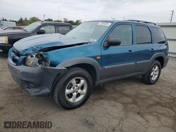 2005 Mazda Tribute i with VIN 4F2YZ02ZX5KM17738, listed as a Copart auction lot 72346384 with 203,245 mi miles and Salvage Title. Bid and sale history available at carsss.com. Image 1.
