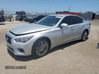 2019 Infiniti Q50 Luxe z VIN JN1EV7AP9KM519722, wystawiony jako Copart lot #52623245 z przebiegiem Nie podano mil oraz Nie do naprawy. Historia ofert i sprzedaży dostępna na DreamBid. Obrazek 1.