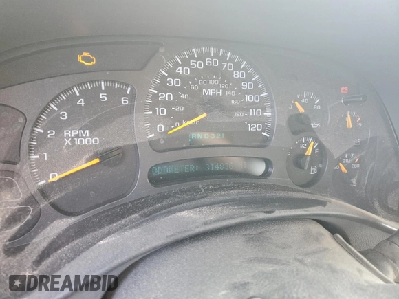 2004 Chevrolet Suburban LT with VIN 3GNFK16T44G148589, listed as a Copart auction lot 54187005 with 314,836 mi miles and Salvage title. Bid and sale history available at DreamBid. Image 9.