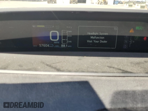 2022 Toyota Prius LE with VIN JTDKAMFP5N3200654, listed as a Copart auction lot 58482625 with 57,604 mi miles and Salvage title. Bid and sale history available at DreamBid. Image 9.