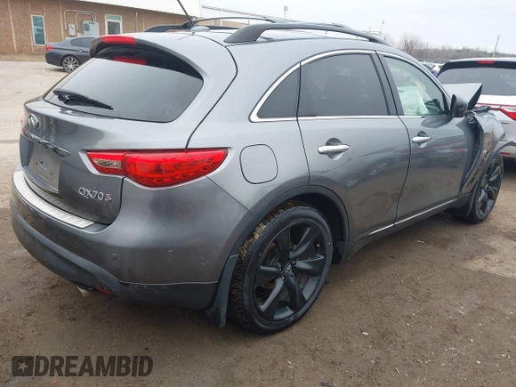 2017 Infiniti QX70 with VIN JN8CS1MW1HM416272, listed as a IAAI auction lot 41542987 with 48,139 mi miles and . Bid and sale history available at DreamBid. Image 4.