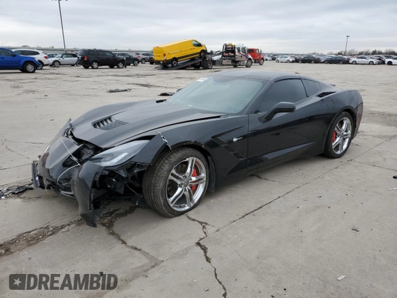 2017 Chevrolet Corvette 1LT with VIN 1G1YB2D75H5116382, listed as a Copart auction lot 45915445 with 0 mi miles and Salvage Title. Bid and sale history available at carsss.com. Image 1.