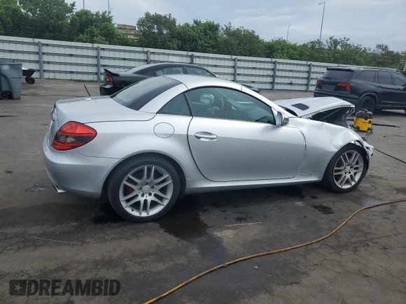 2009 Mercedes-Benz SLK 280 with VIN WDBWK54F89F192082, listed as a Copart auction lot 63422345 with 51,969 mi miles and Salvage title. Bid and sale history available at DreamBid. Image 3.