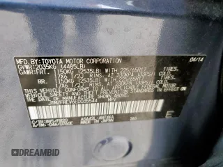 2014 Toyota RAV4 LE with VIN JTMZFREV6ED035544, listed as a Copart auction lot 64265445 with 105,430 mi miles and Salvage title. Bid and sale history available at DreamBid. Image 12.