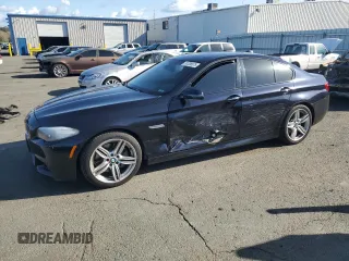 2015 BMW 5 Series 535i with VIN WBA5B1C5XFG127381, listed as a Copart auction lot 51338675 with 123,596 mi miles and Salvage Title. Bid and sale history available at carsss.com. Image 1.