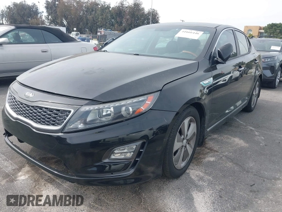 2015 Kia Optima Hybrid EX with VIN KNAGN4ADXF5080070, listed as a IAAI auction lot 41666446 with 119,845 mi miles. Bid and sale history available at carsss.com. Image 16.