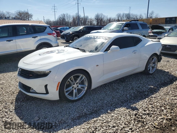 2021 Chevrolet Camaro 1LT with VIN 1G1FB1RX7M0106843, listed as a Copart auction lot 49302105 with 94,890 mi miles and Salvage Title. Bid and sale history available at carsss.com. Image 1.