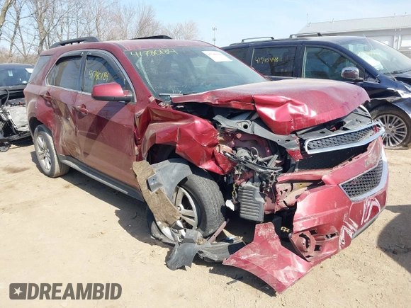 2012 Chevrolet Equinox LT w/1LT with VIN 2GNFLEEK0C6357285, listed as a IAAI auction lot 41780184 with 163,220 mi miles. Bid and sale history available at carsss.com. Image 1.