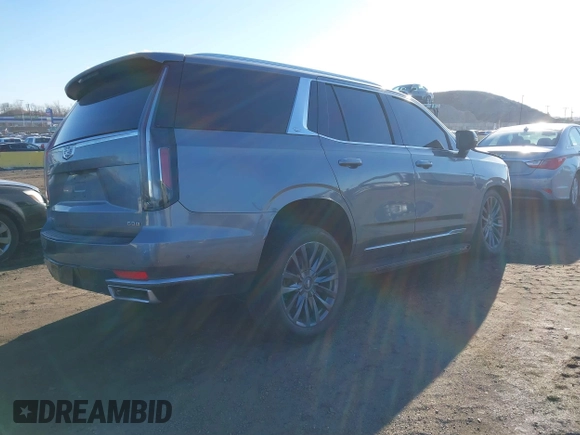 2021 Cadillac Escalade Premium Luxury z VIN 1GYS4CKL2MR231788, wystawiony jako IAAI lot #41630686 z przebiegiem 56 672 mil mil oraz . Historia ofert i sprzedaży dostępna na DreamBid. Obrazek 4.