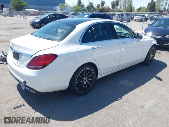 2020 Mercedes-Benz C 300 with VIN W1KWF8DBXLR601604, listed as a IAAI auction lot 42030386 with 56,165 mi miles and . Bid and sale history available at DreamBid. Image 4.