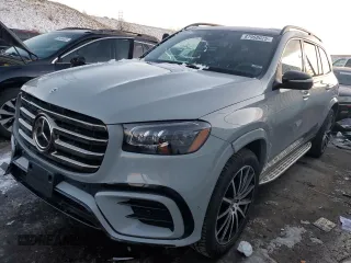 2024 Mercedes-Benz GLS 580 z VIN 4JGFF8FE6RB127634, wystawiony jako Copart lot #87968025 z przebiegiem 4440 mil mil oraz Szkody całkowita. Historia ofert i sprzedaży dostępna na DreamBid. Obrazek 1.