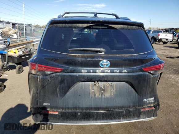 2023 Toyota Sienna Platinum with VIN 5TDESKFC6PS084698, listed as a Copart auction lot 80532734 with 16,884 mi miles and Salvage Title. Bid and sale history available at DreamBid. Image 6.