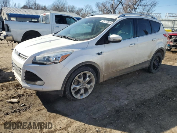 2015 Ford Escape Titanium with VIN 1FMCU9JX7FUA42373, listed as a Copart auction lot 42135485 with 121,080 mi miles and Salvage Title. Bid and sale history available at carsss.com. Image 1.