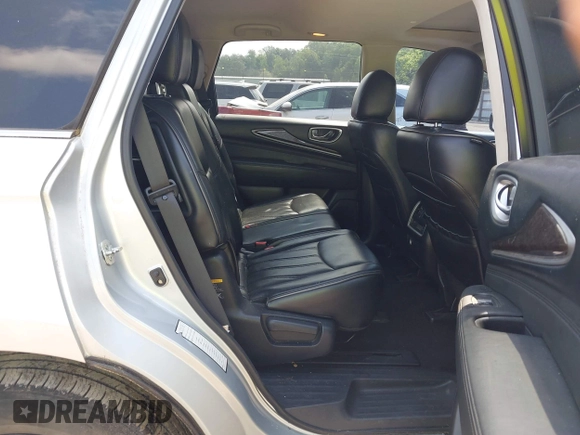 2013 Infiniti JX35 with VIN 5N1AL0MM2DC332434, listed as a IAAI auction lot 42165128 with 182,914 mi miles. Bid and sale history available at carsss.com. Image 8.
