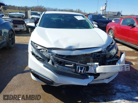 2020 Honda Civic Sedan LX with VIN 19XFC2F63LE019596, listed as a IAAI auction lot 41770281 with 92,370 mi miles. Bid and sale history available at carsss.com. Image 12.