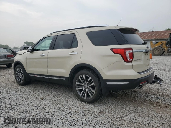 2018 Ford Explorer Platinum with VIN 1FM5K8HT0JGB28837, listed as a Copart auction lot 59709785 with 98,861 mi miles and Non repairable. Bid and sale history available at DreamBid. Image 2.