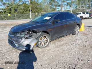 2015 Chrysler 200 Limited with VIN 1C3CCCABXFN653344, listed as a IAAI auction lot 41806428 with 198,835 mi miles. Bid and sale history available at carsss.com. Image 2.