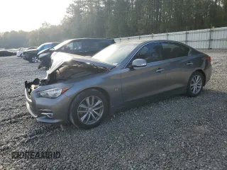 2015 Infiniti Q50 Premium with VIN JN1BV7AP3FM340598, listed as a Copart auction lot 50459855 with 104,938 mi miles and Salvage Title. Bid and sale history available at carsss.com. Image 1.