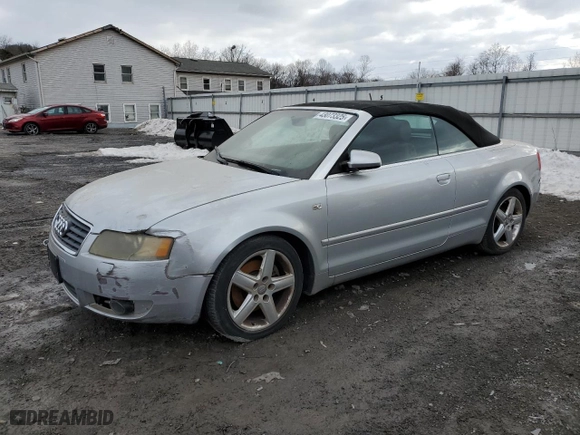 2003 Audi A4 3.0L with VIN WAUAT48H93K014420, listed as a Copart auction lot 43073325 with 98,421 mi miles and Salvage Title. Bid and sale history available at carsss.com. Image 1.