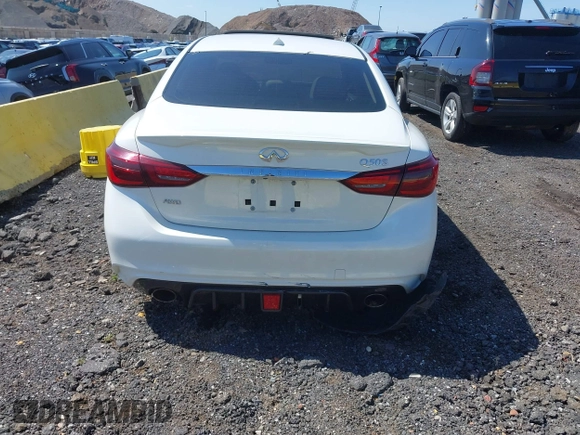 2020 Infiniti Q50 3.0t LUXE with VIN JN1EV7AR3LM253214, listed as a IAAI auction lot 41909214 with 55,460 mi miles. Bid and sale history available at carsss.com. Image 15.