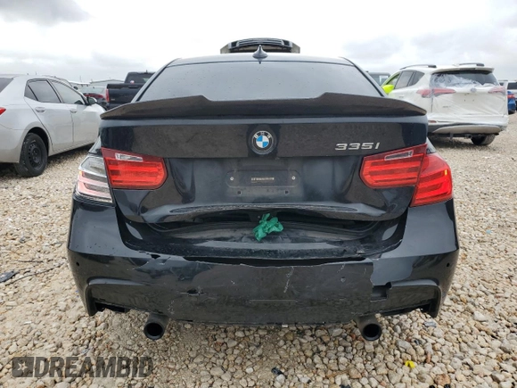 2014 BMW 3 Series 335i with VIN WBA3A9G50ENR97346, listed as a Copart auction lot 51035095 with 104,565 mi miles and Salvage Title. Bid and sale history available at carsss.com. Image 6.