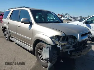 2005 Toyota Sequoia Limited with VIN 5TDZT38A05S252493, listed as a IAAI auction lot 41637977 with 244,217 mi miles and . Bid and sale history available at DreamBid. Image 1.
