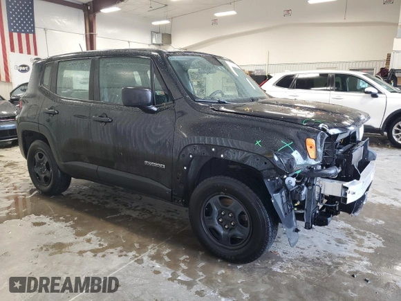 2017 Jeep Renegade Sport with VIN ZACCJBAB9HPF95605, listed as a Copart auction lot 52074305 with 67,466 mi miles and Salvage Title. Bid and sale history available at carsss.com. Image 4.