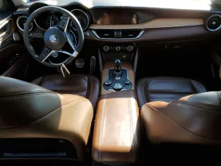 2019 Alfa Romeo Stelvio Ti with VIN ZASPAKBN6K7C44172, listed as a Copart auction lot 43384485 with Not provided miles and Salvage title. Bid and sale history available at DreamBid. Image 8.