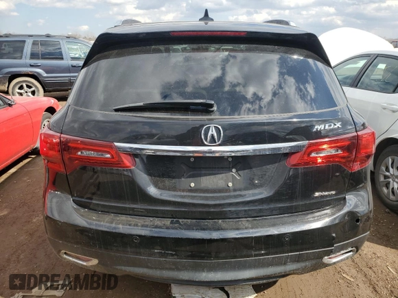 2016 Acura MDX Advance z VIN 5FRYD4H92GB037921, wystawiony jako Copart lot #50869795 z przebiegiem 121 437 mil mil oraz Szkoda całkowita • Salvage title. Historia ofert i sprzedaży dostępna na DreamBid. Obrazek 6.