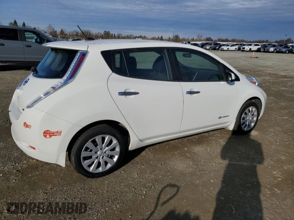 2017 Nissan LEAF S with VIN 1N4BZ0CP4HC309624, listed as a Copart auction lot 87456294 with 46,668 mi miles and Clean Title. Bid and sale history available at carsss.com. Image 3.