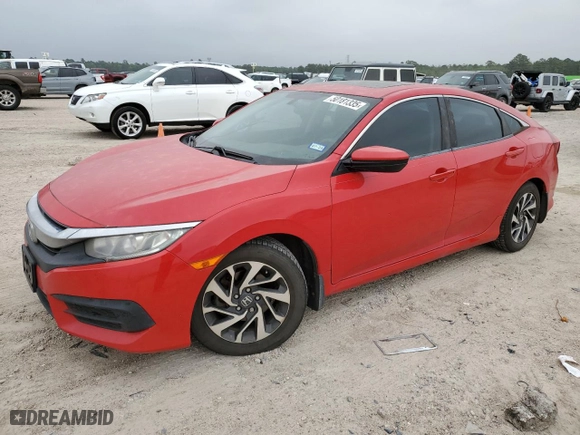 2017 Honda Civic Sedan EX with VIN 2HGFC2F76HH555173, listed as a Copart auction lot 50181335 with 148,593 mi miles and Salvage Title. Bid and sale history available at carsss.com. Image 1.