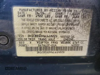 2006 Nissan Sentra S with VIN 3N1CB51DX6L614221, listed as a Copart auction lot 48555105 with 215,147 mi miles and Salvage Title. Bid and sale history available at DreamBid. Image 12.